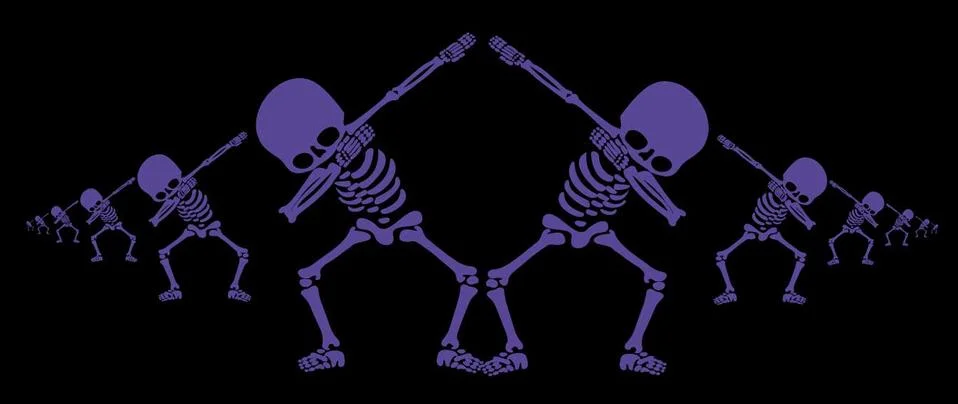 Skeletons dab Stock Illustration