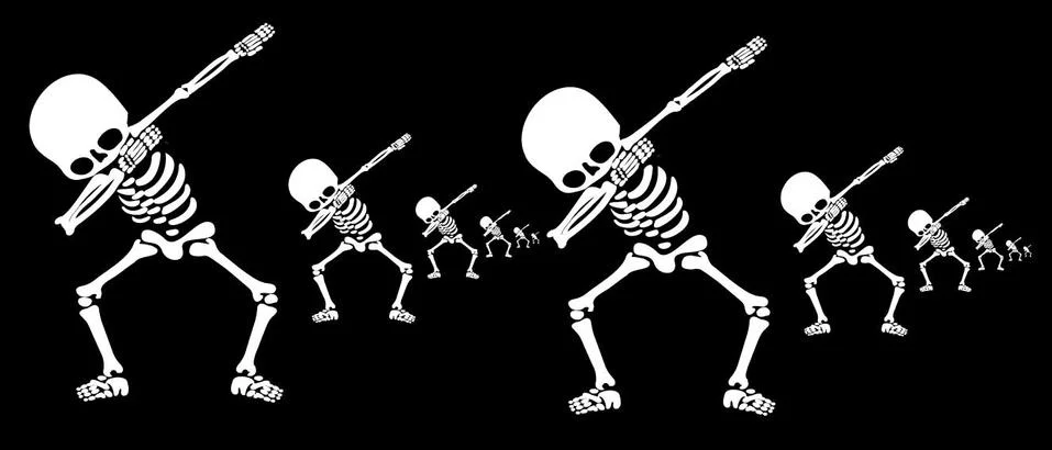 Skeletons dab Illustrazione stock