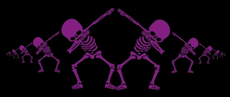 Skeletons dab Stock Illustration