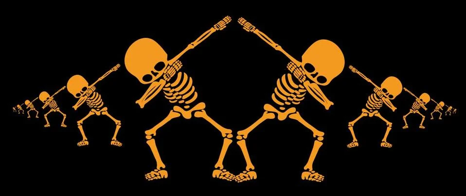 Skeletons dab Stock Illustration