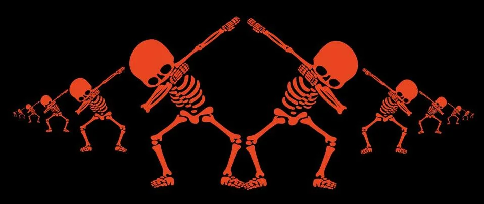 Skeletons dab Stock Illustration