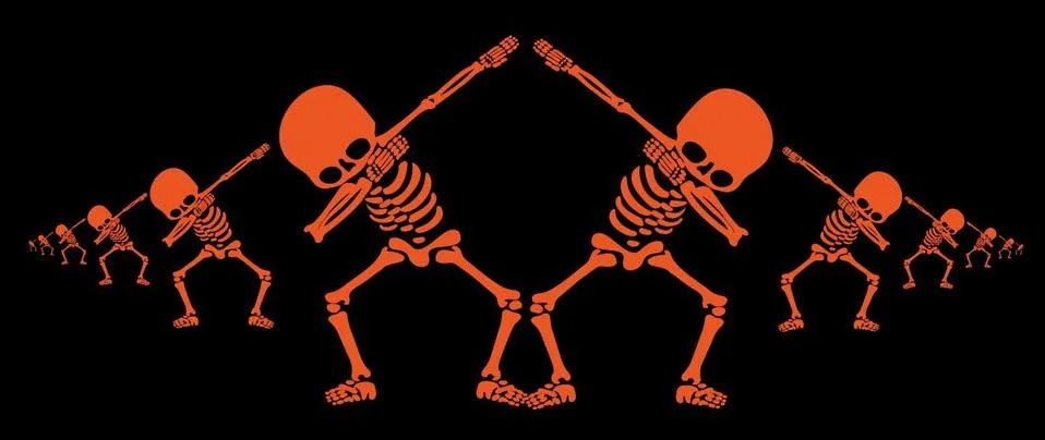 Skeletons dab Stock Illustration