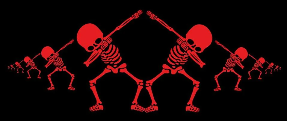 Skeletons dab Stock Illustration