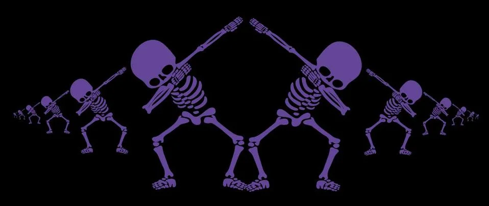 Skeletons dab Stock Illustration