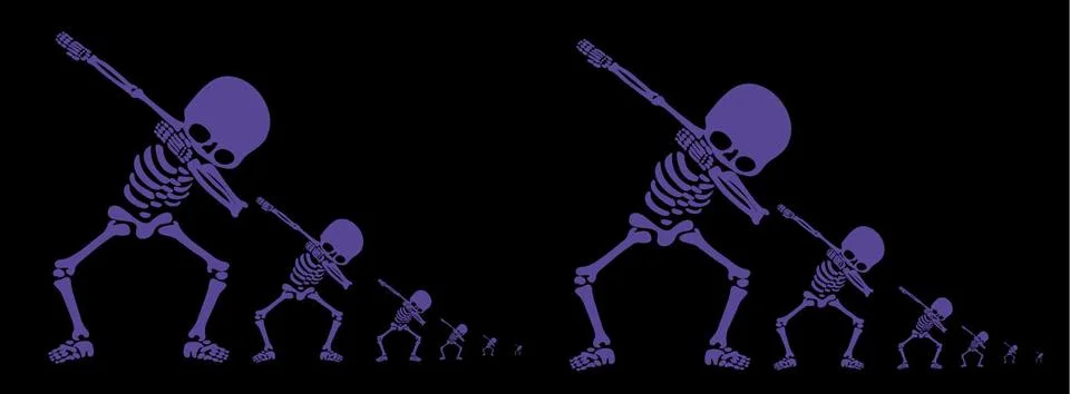Skeletons dab Stock Illustration