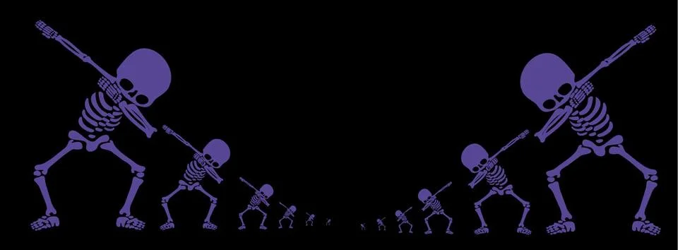 Skeletons dab Illustrazione stock