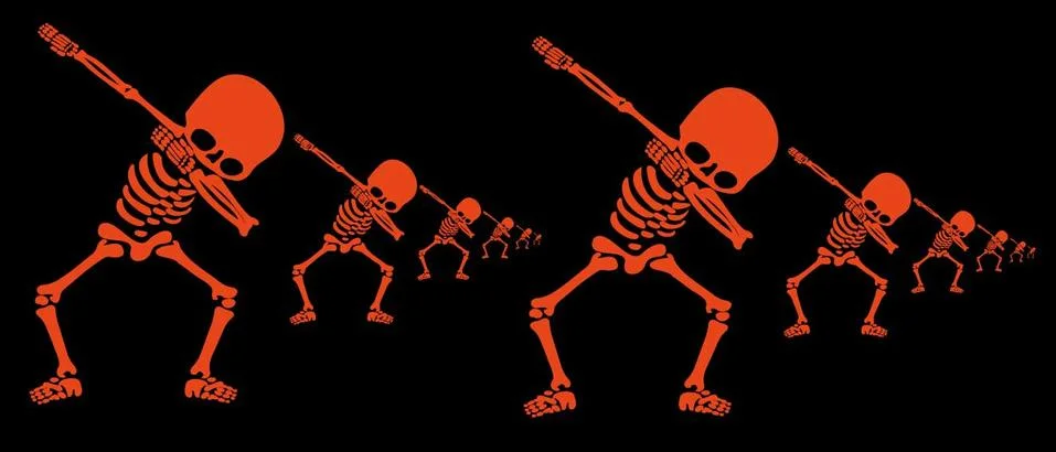 Skeletons dab Illustrazione stock