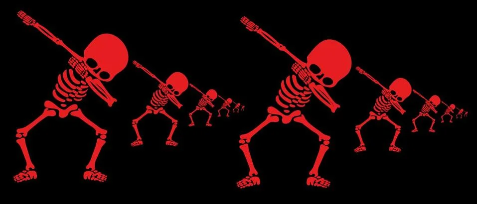 Skeletons dab Stock Illustration