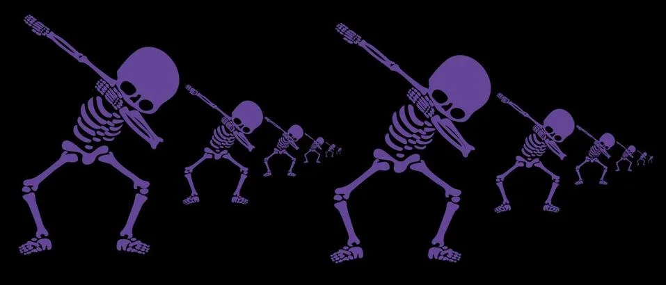 Skeletons dab Stock Illustration