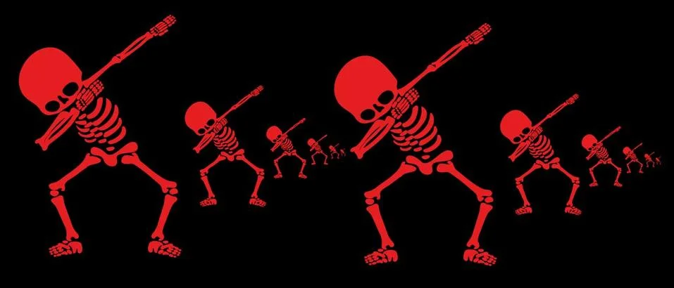Skeletons dab Stock-Illustration