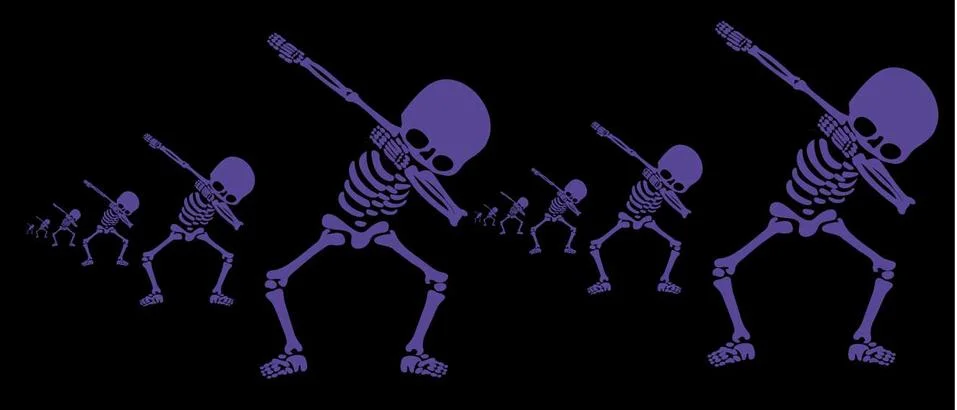 Skeletons dab 스톡 일러스트