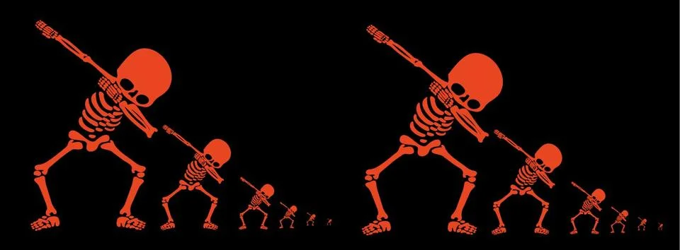Skeletons dab Stock Illustration