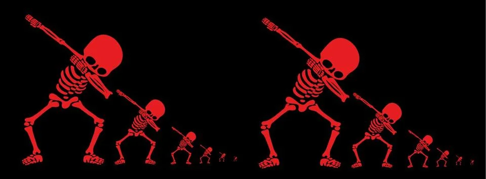 Skeletons dab Stock Illustration