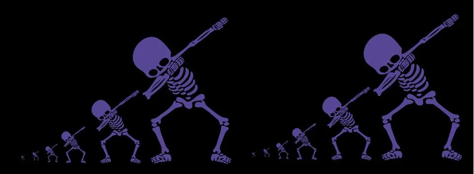 Skeletons dab Stock Illustration