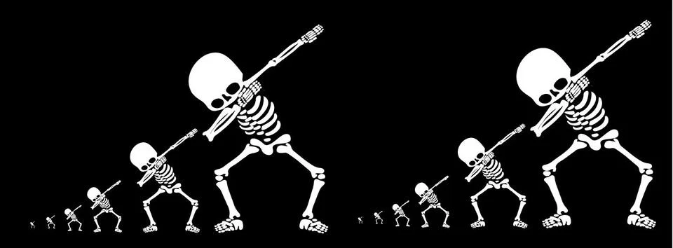 Skeletons dab 스톡 일러스트