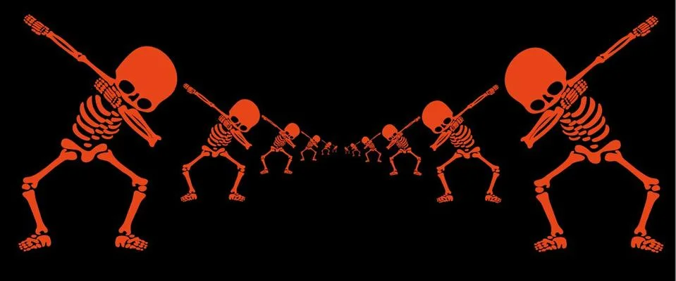 Skeletons dab Stock Illustration