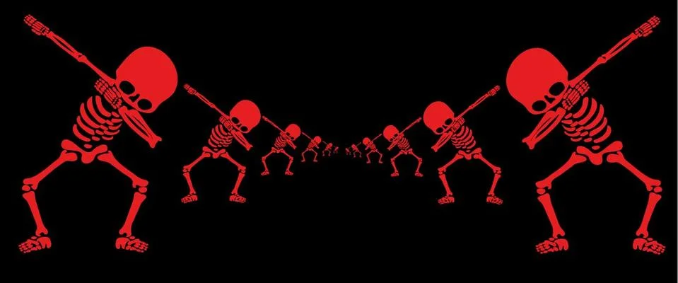 Skeletons dab Stock Illustration