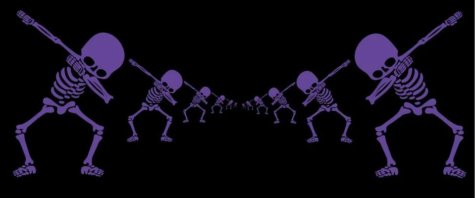 Skeletons dab Stock Illustration
