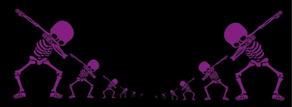 Skeletons dab Stock Illustration
