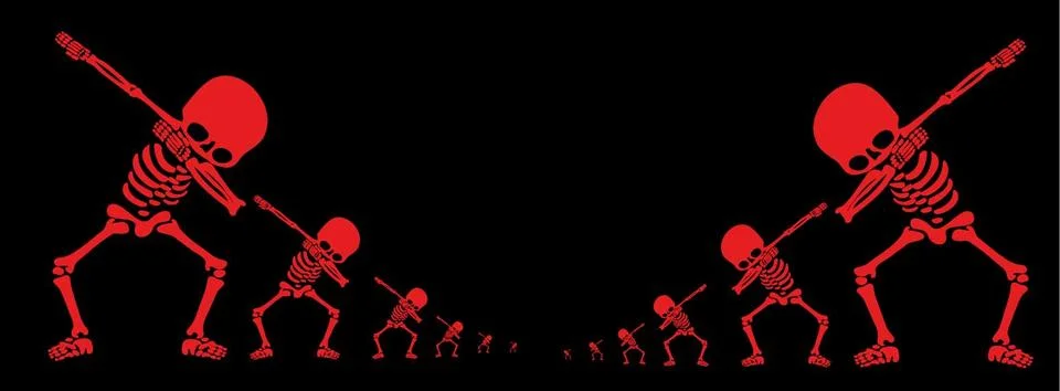 Skeletons dab Stock Illustration