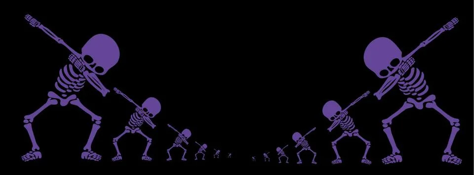 Skeletons dab Stock Illustration