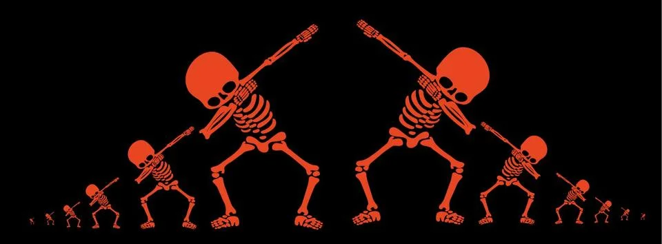 Skeletons dab Illustrazione stock