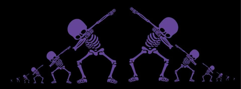 Skeletons dab Stock Illustration