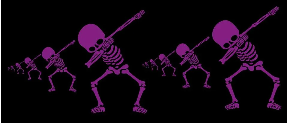 Skeletons dab Stock Illustration