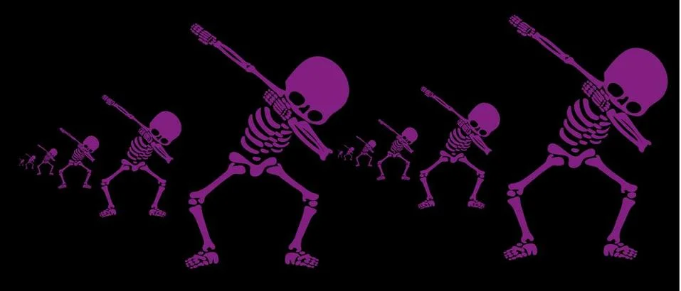 Skeletons dab Illustrazione stock