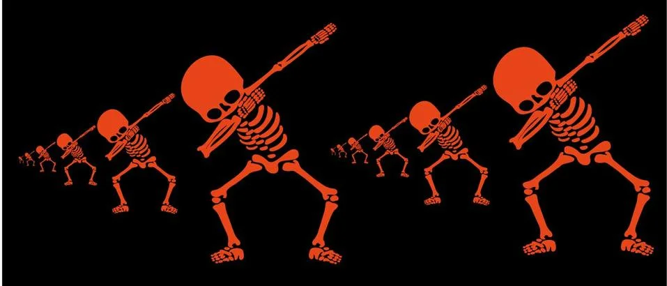 Skeletons dab Stock Illustration
