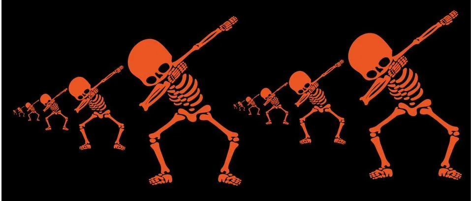 Skeletons dab Stock Illustration