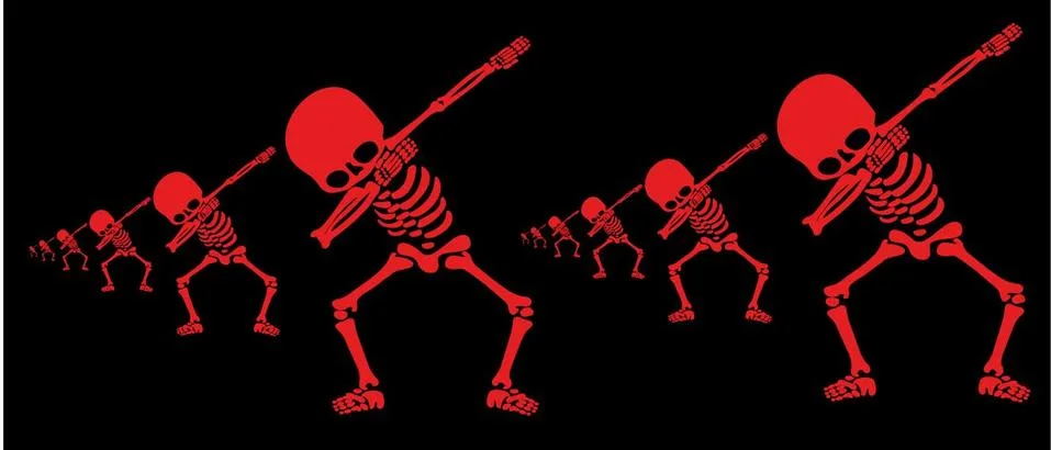 Skeletons dab Stock Illustration