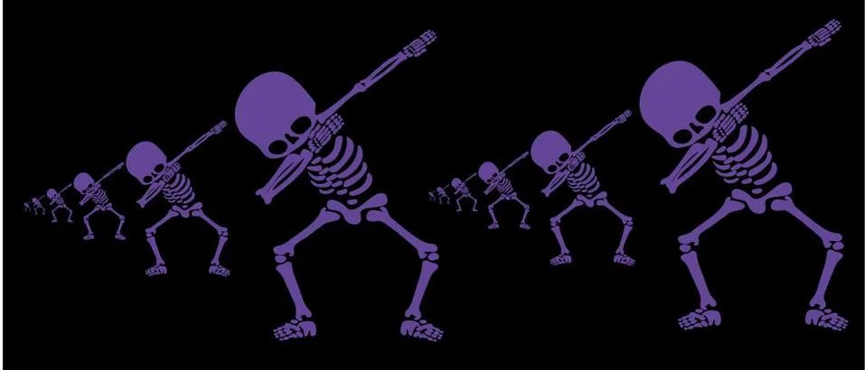 Skeletons dab Stock Illustration
