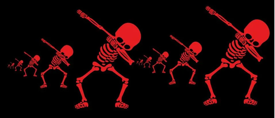 Skeletons dab Stock Illustration