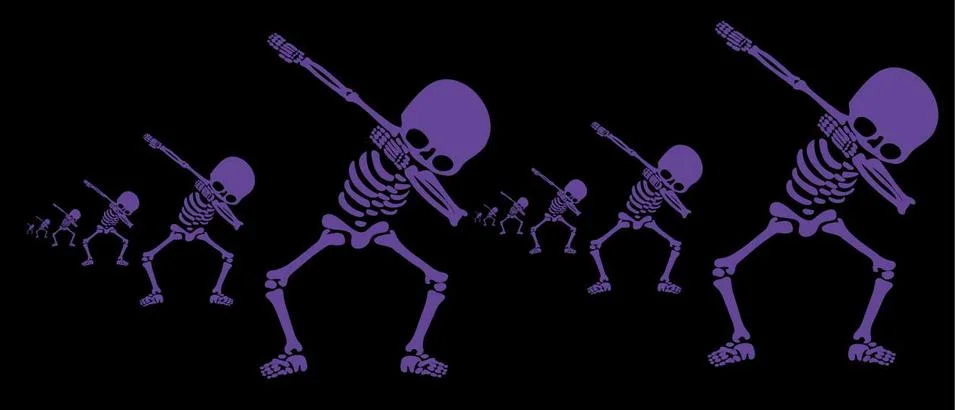 Skeletons dab Illustrazione stock
