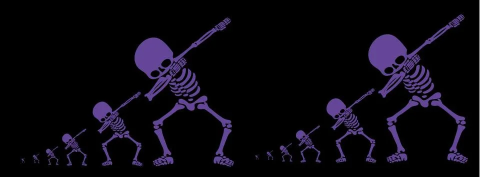 Skeletons dab Stock Illustration