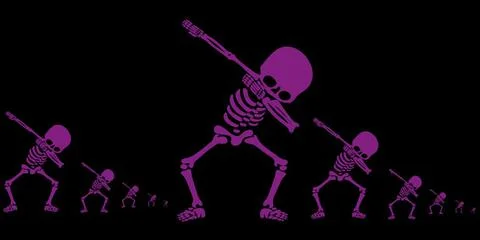 Skeletons dab Stock Illustration