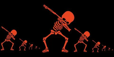 Skeletons dab Illustrazione stock