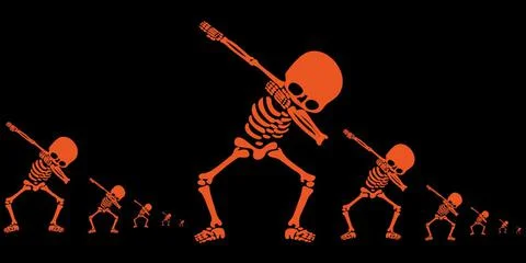 Skeletons dab Stock Illustration