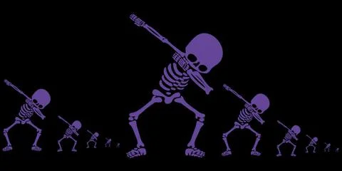 Skeletons dab Stock Illustration