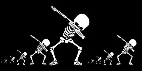 Skeletons dab Illustrazione stock