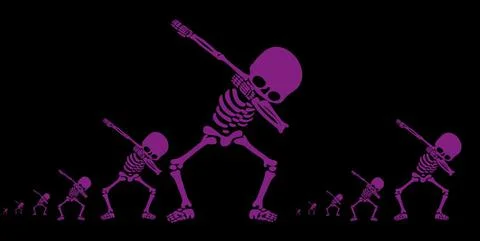 Skeletons dab Stock Illustration