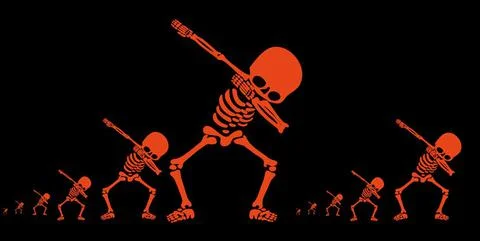 Skeletons dab Stock Illustration