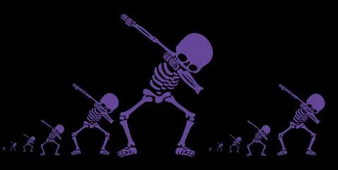 Skeletons dab Illustrazione stock