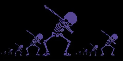Skeletons dab Stock Illustration