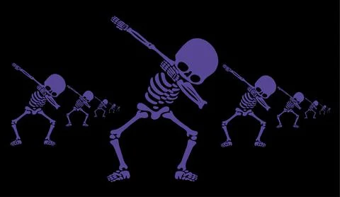 Skeletons dab Stock Illustration