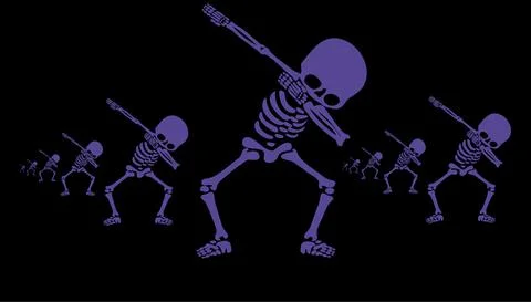 Skeletons dab Stock Illustration