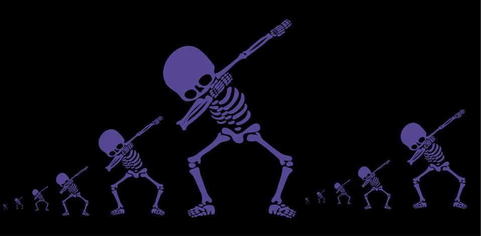 Skeletons dab Stock Illustration
