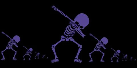 Skeletons dab Stock Illustration