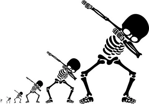 Skeletons dab Stock-Illustration